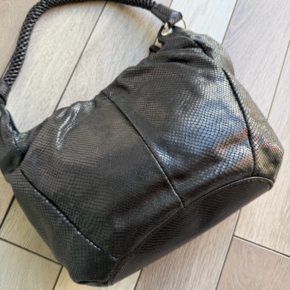 Brighton Black snake Textured Shoulder Bag - Picture 11 of 13